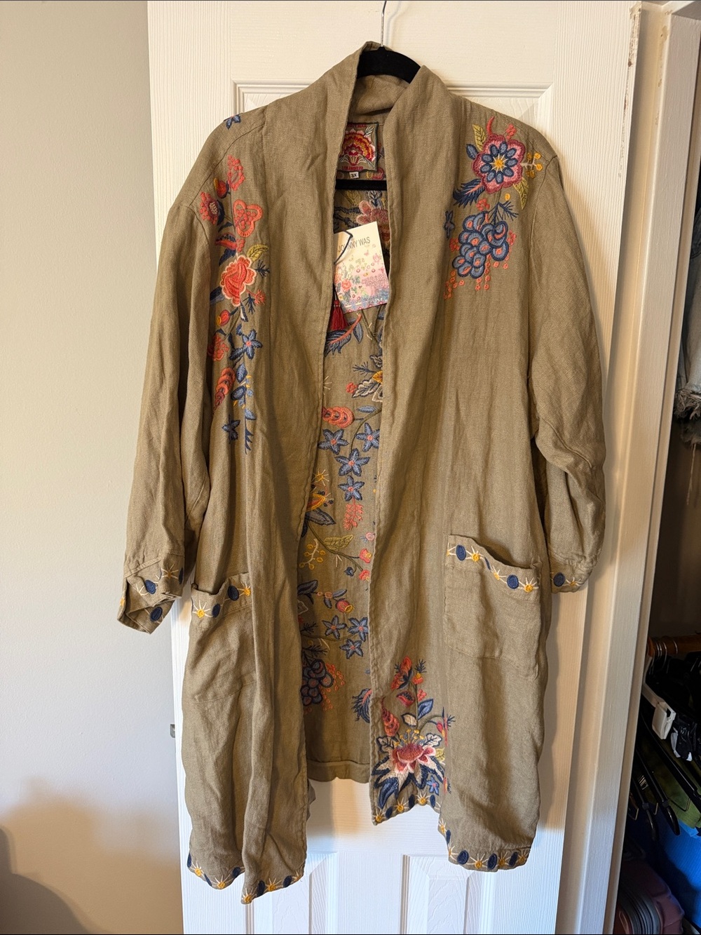 NWT Johnny Was Tiwa Heavy Linen Coat Sz 3X